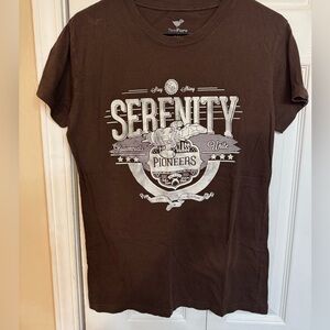 Firefly Serenity Nerdy Graphic Tee - Brown Women’s Top Juniors XXL Browncoats